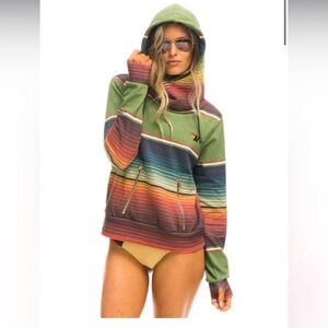Aviator Nation Multicolor Striped Hoodie